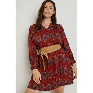 Anthropologie TINY Rosemary Tunic Tie Waist Dress Sz. Medium